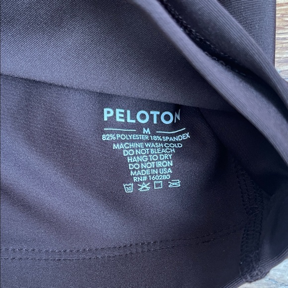 Peloton Dark Brown Sports Bra with Purple Logo - Picture 2 of 4